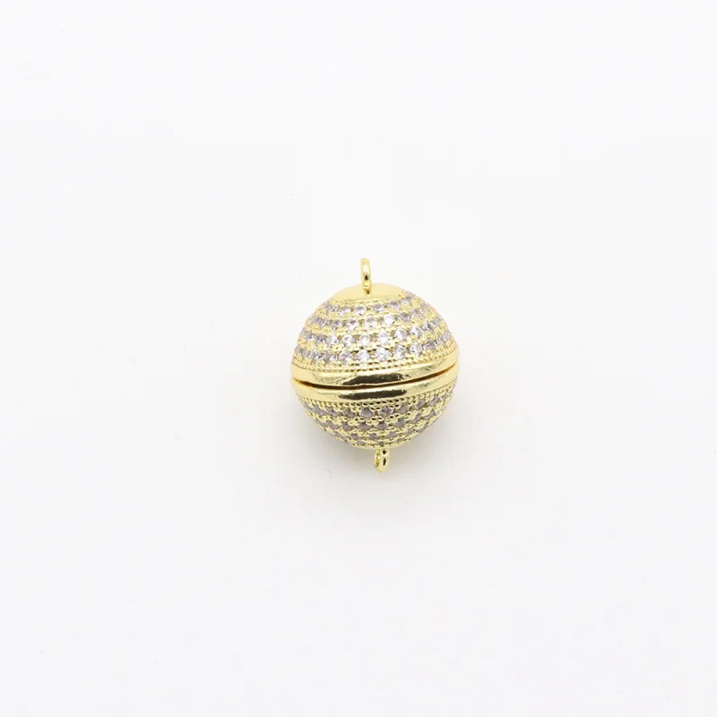 Gold-plated Micro British Zircon Magnetic Snap Ornament Accessories