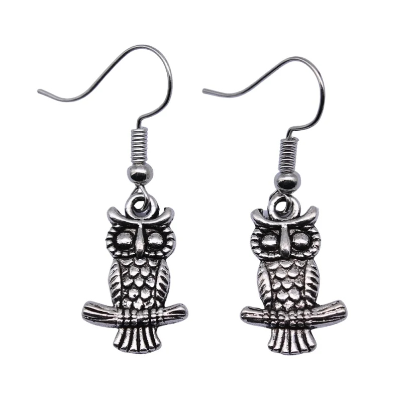 Women's Retro Minimalist Double-Sided Owl Earrings