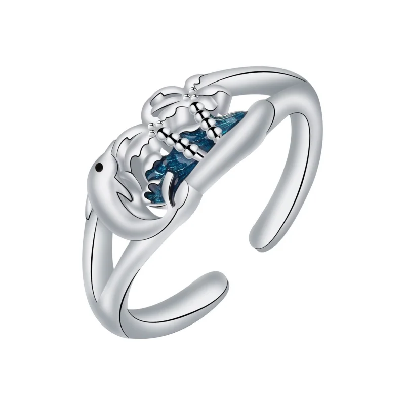 Simple Cute Romantic Dolphin Ring