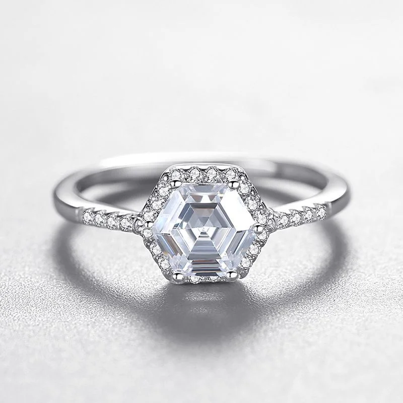 Korean Fashion Hexagon Simulation Diamond