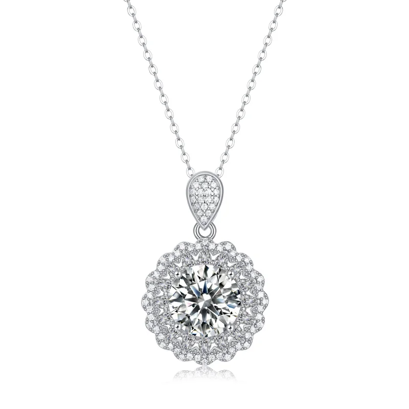 S925 Silver Necklace Dreamlike Pendant Moissanite