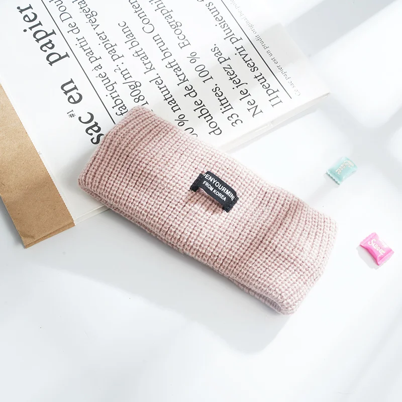 Wide Brim Headdress Knitted Headband Female Net Infrared Out