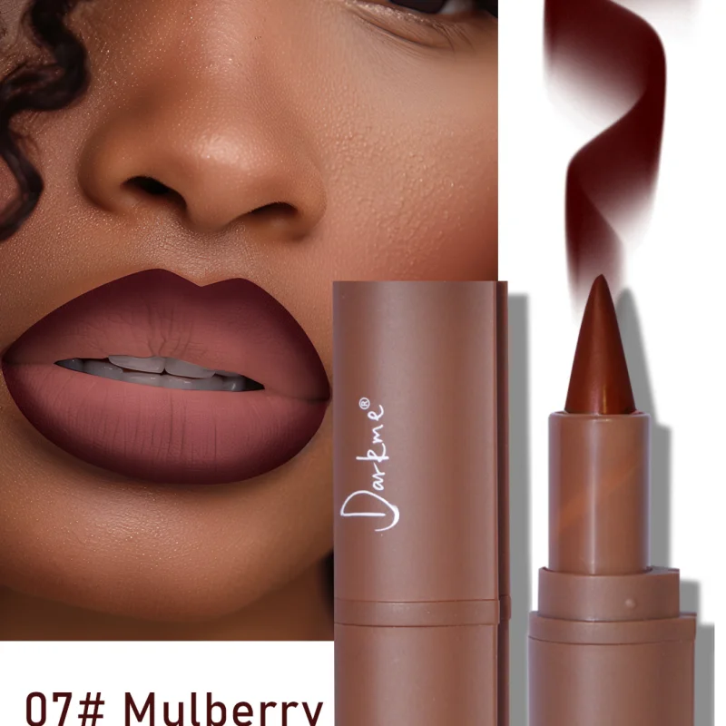 Gradient Coloring Lip Liner Matte Finish Mixed Dark Lipstick Waterproof