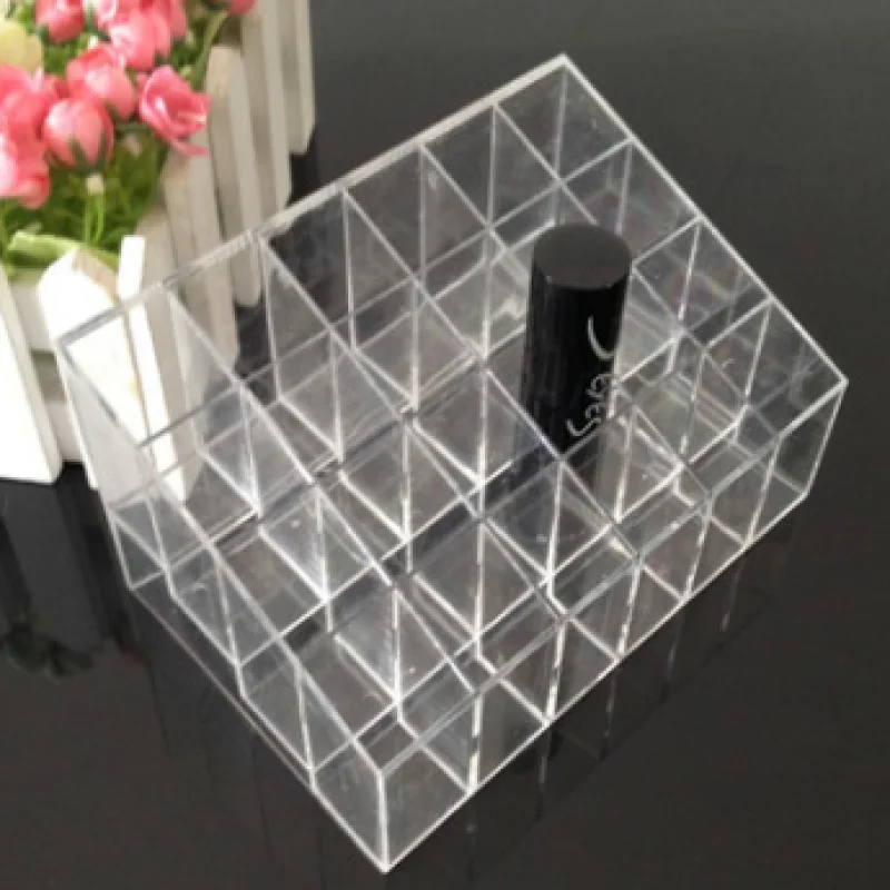 Lipstick rack 24 compartment storage Suitable for lipstick, eyebrow pencil, eyelash pen and other cosmetic storage and merchandise display