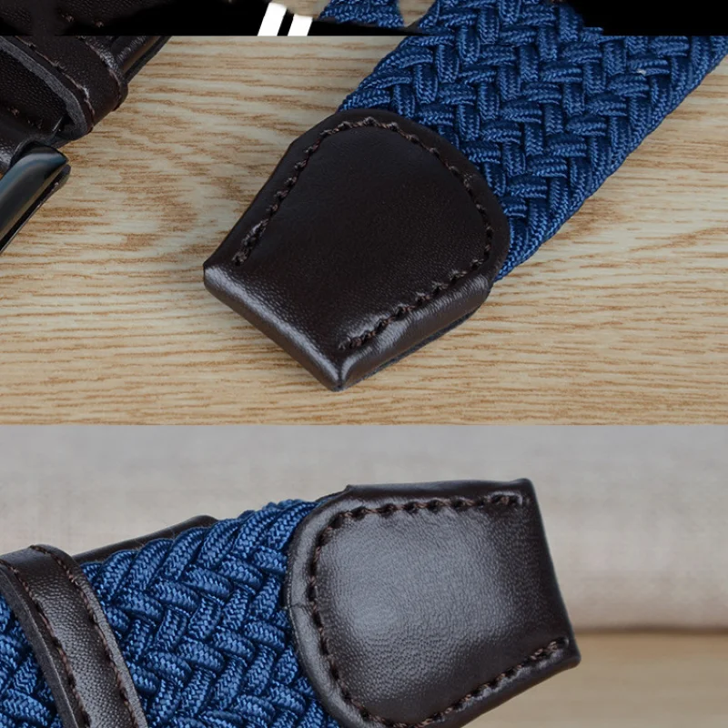 All-match Pin Buckle, Non-hole Elastic Adjustable Canvas Woven Trouser Belt