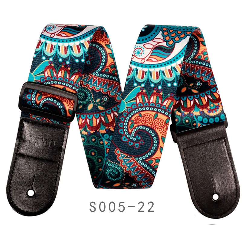 Colorful Heat-transfer Printed Universal Bakelite Guitar Strap