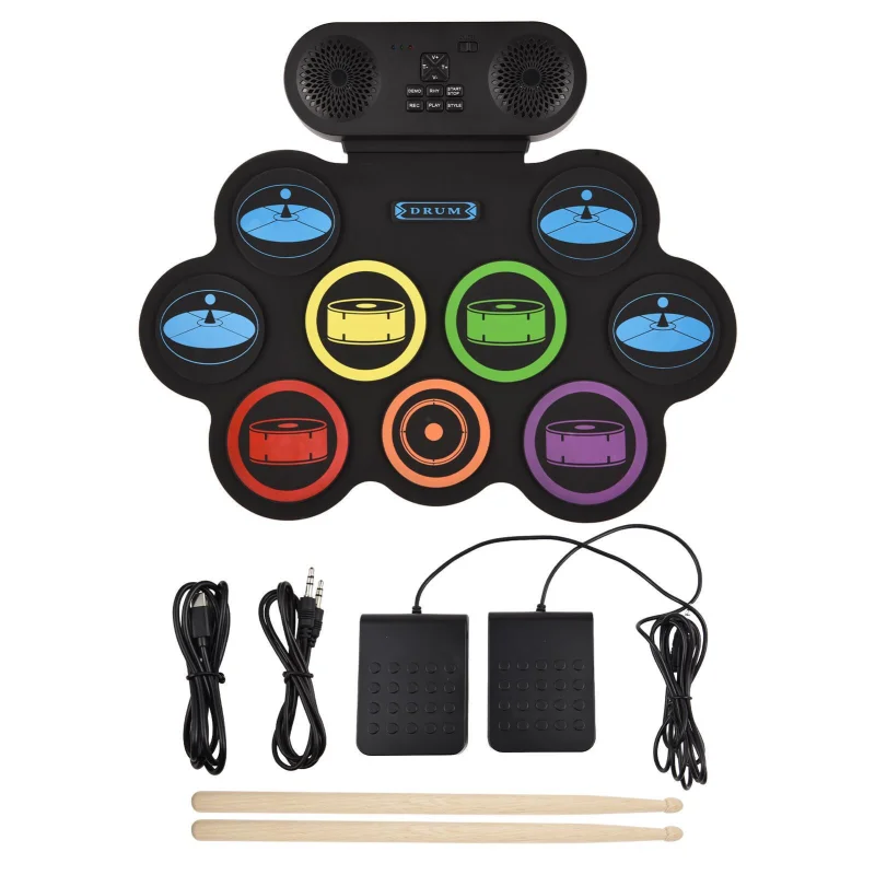 Portable Percussion Instrument Silicone Jazz Drum Set
