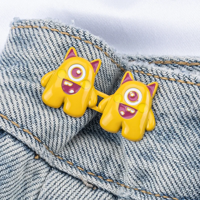 One-eyed little monster waist buckle-pink-alloy-1 pair