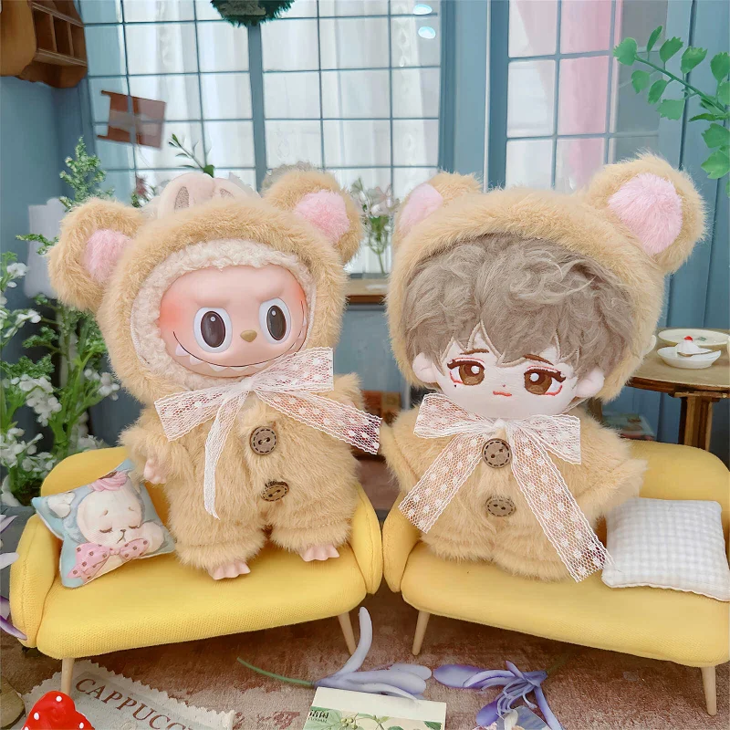 Doll Clothes Cotton Jumpsuit Hat Suit