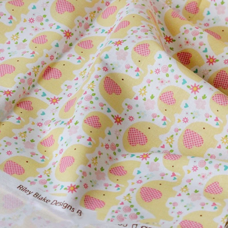 Cotton Cartoon Print Candy Color Cloth DIY Handmade Clothing