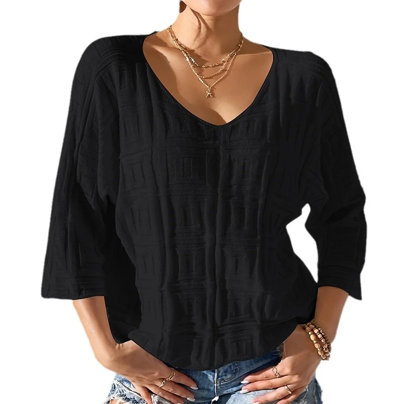 Solid Color Sweater Simple Loose Casual Top
