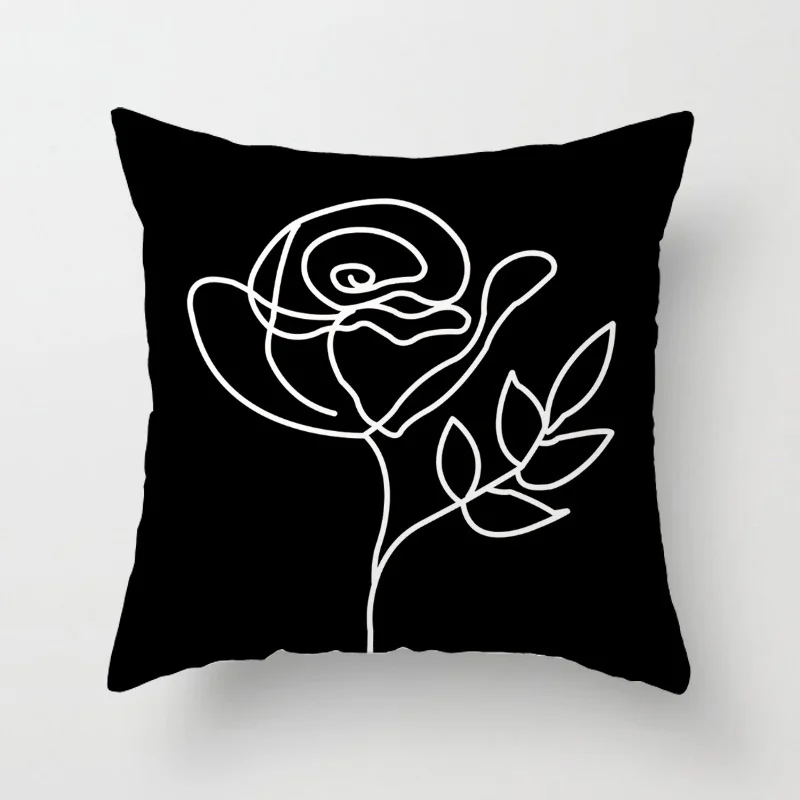 Geometric English Letter Simple And Light Luxury Waist Cushion Pillowcase