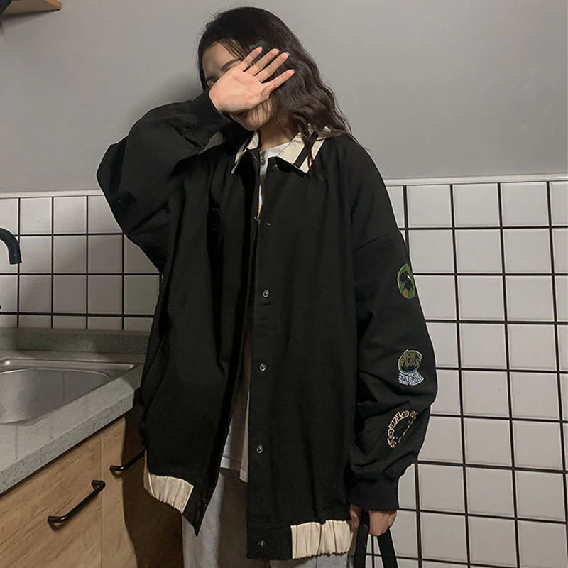 Fashion Loose Couple Outfit Baseball Uniform