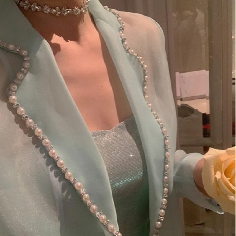 The Ice And Snow Goddess Has Chest Pad Temperament Suit Sexy Tube Top Two-piece Suit