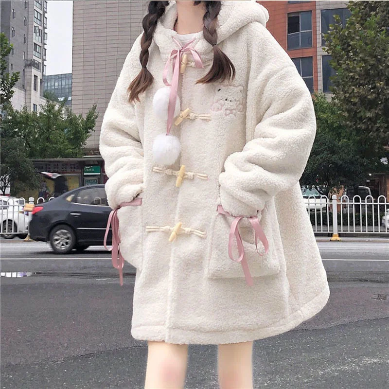 Lamb Plush Coat Women's Versatile Plush Thickening