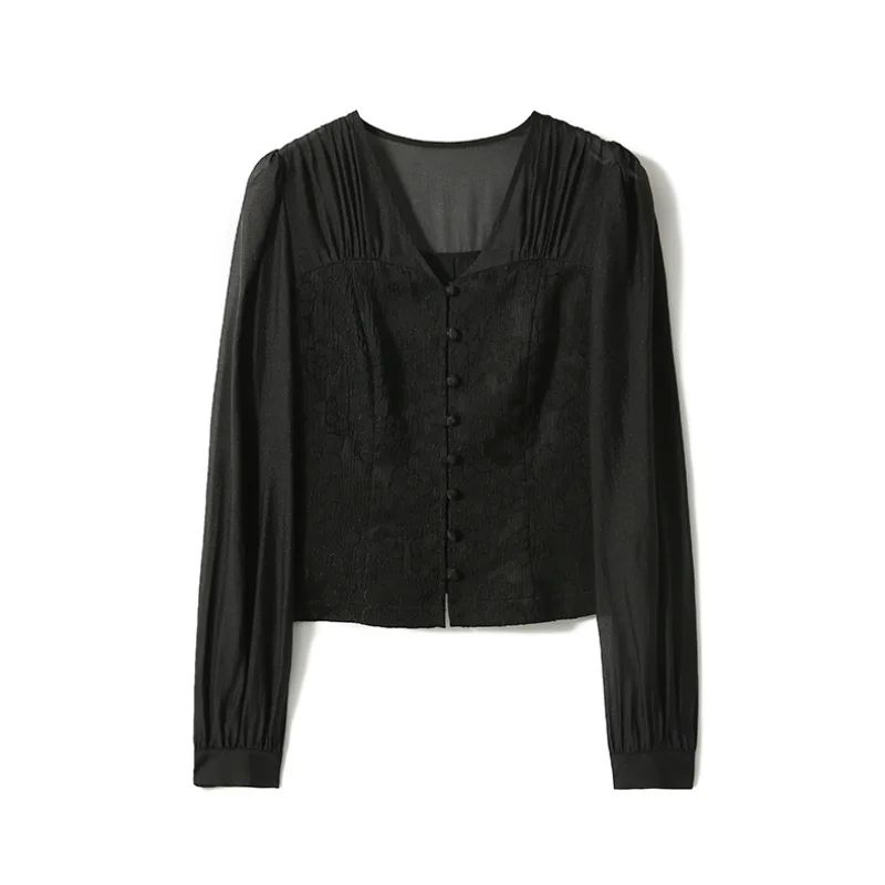 Gentle Trap New Chinese Jacquard Shirt