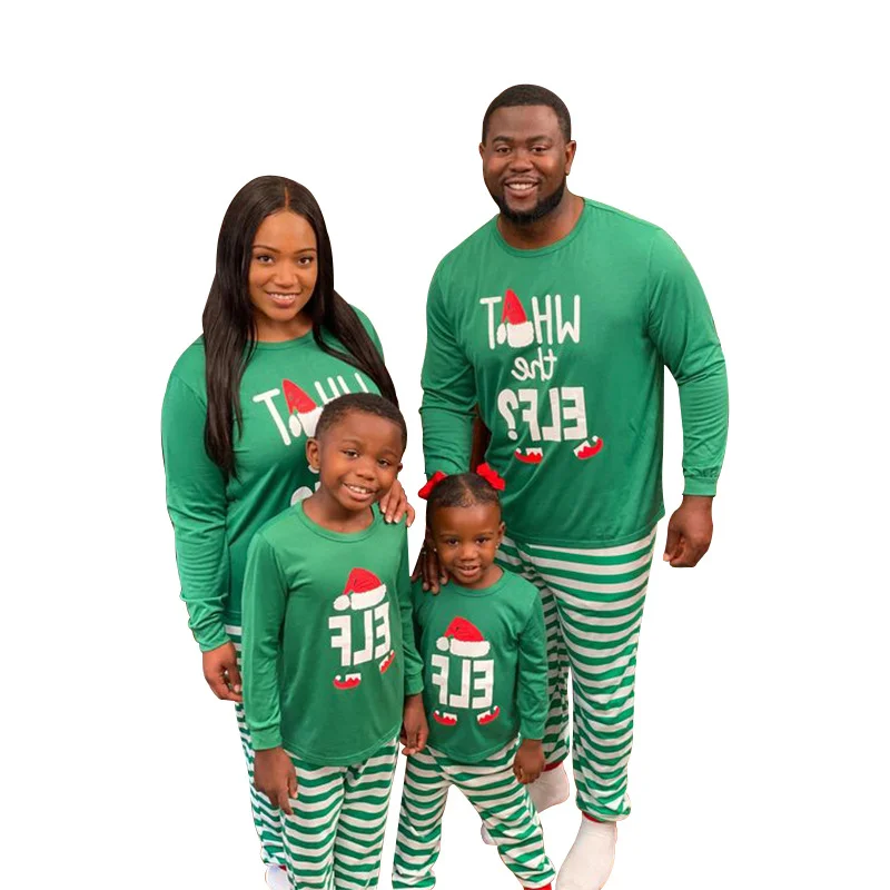 Christmas Print Round Neck Long Sleeve Fashion Casual Parent-Child Suit