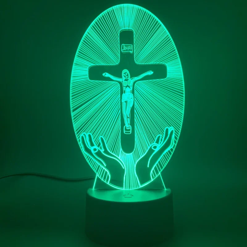Cross Acrylic 3D Night Light