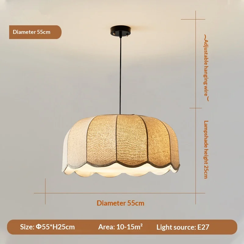 Retro Dining Room And Living Room Lighting A Jute Pendant Lamp