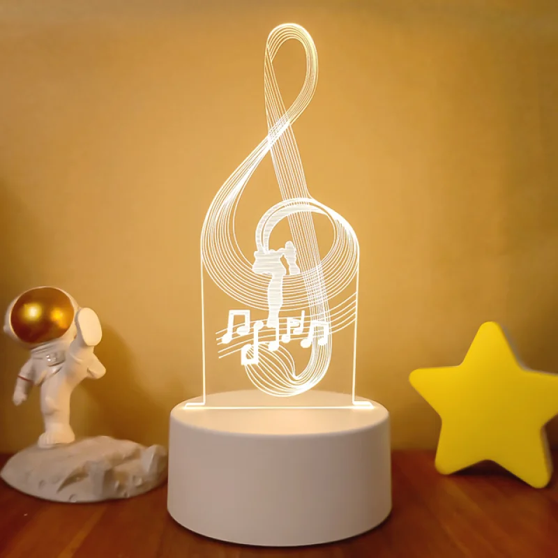 3D Light Colorful Touch Remote Control LED Visual Light 3D Small Table Lamp