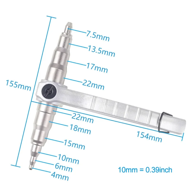 Copper Pipe Expander Set Refrigeration Maintenance Metric Reamer