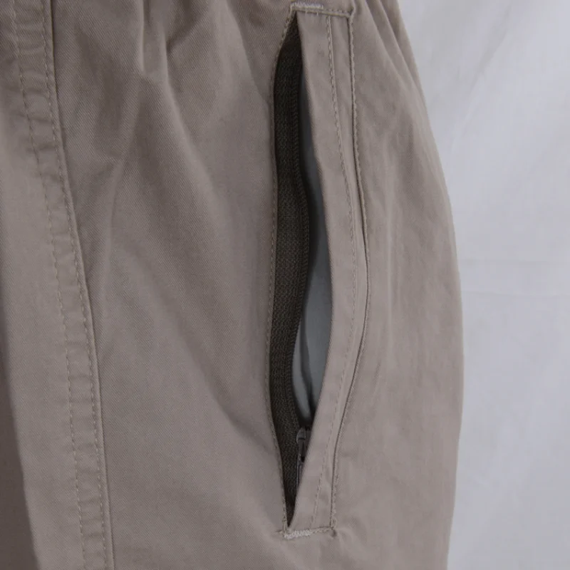 Men's Summer Pocket Zippered Cotton Shorts