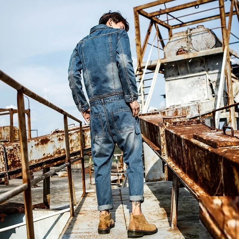 Detachable Harajuku Workwear Jumpsuit Overalls For Men