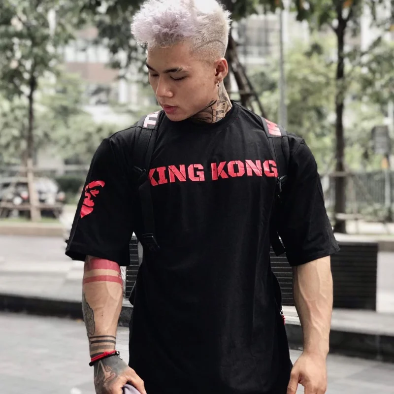 Loose Cotton Sports Running Training Short Sleeves