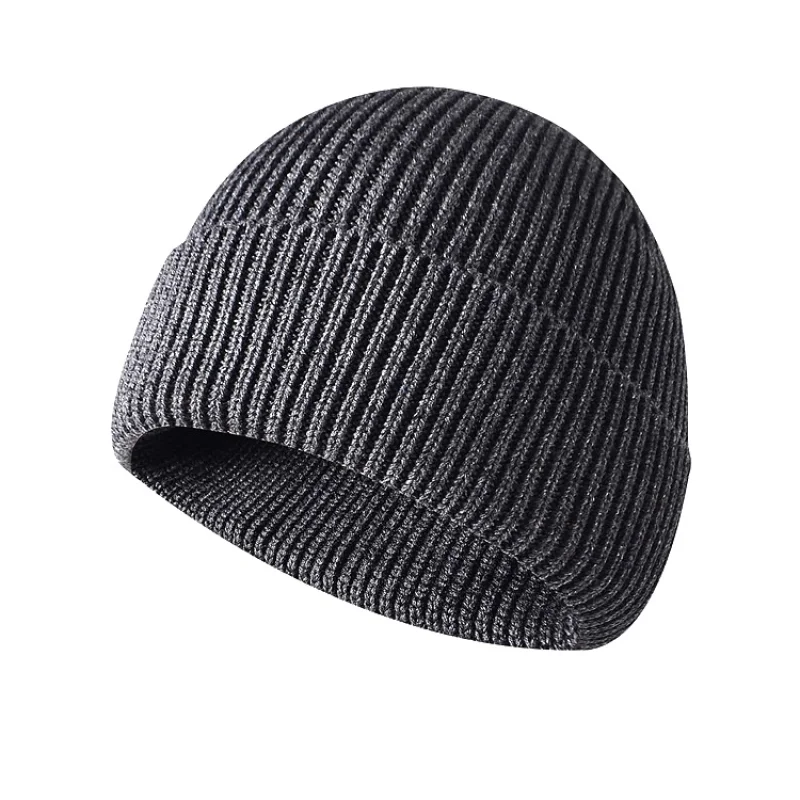 Thickened Knitted With Cotton Flip-up Lining, Outdoor Sports Ski Warm Hat
