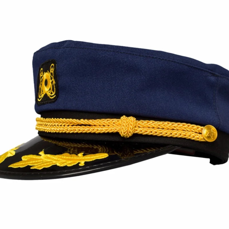 Korean version of retro men and women Navy blue navy cap