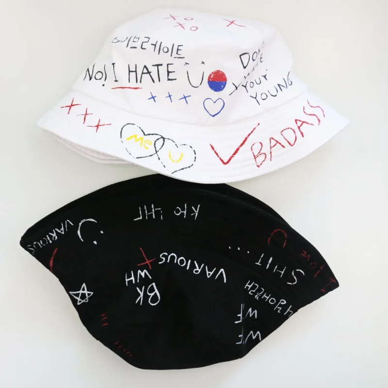 Doodle love sunshade fisherman hat