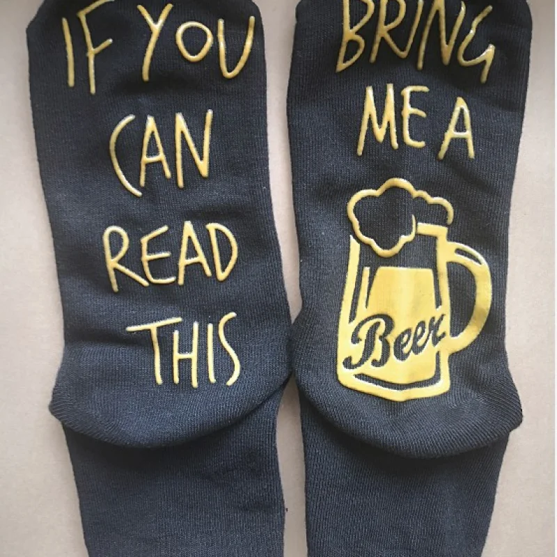 BEER Dispensing Black Socks With Small Ears