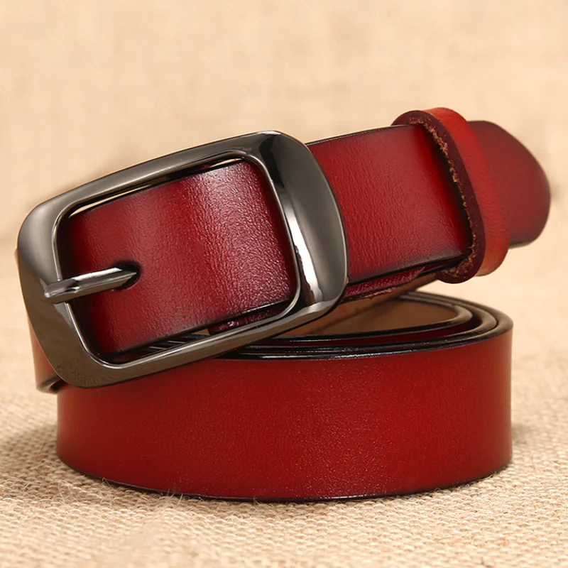 Women's Belt, All-match Women's Vibrato Fast Hand Belt, Pure Cowhide Belt, Ladies Pin Buckle Women's One Drop Shipping