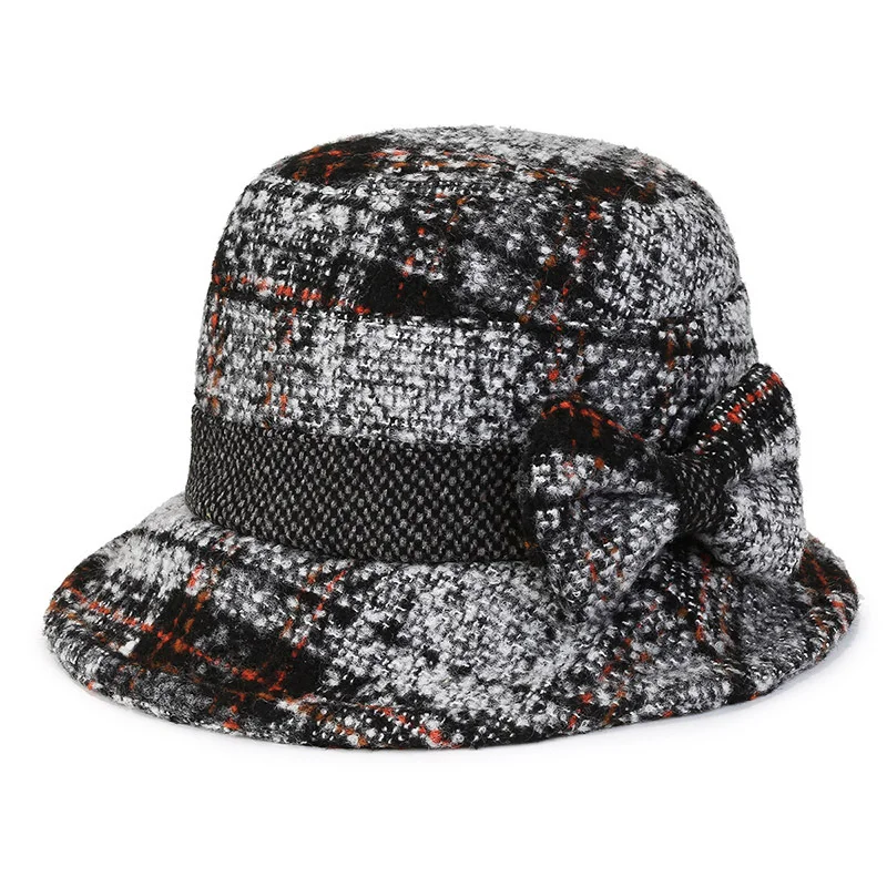 Women's Fashion Casual Thickened Tweed Fisherman's Hat