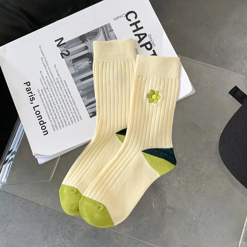 Women's Socks Autumn And Winter Double Needle Fashion Casual