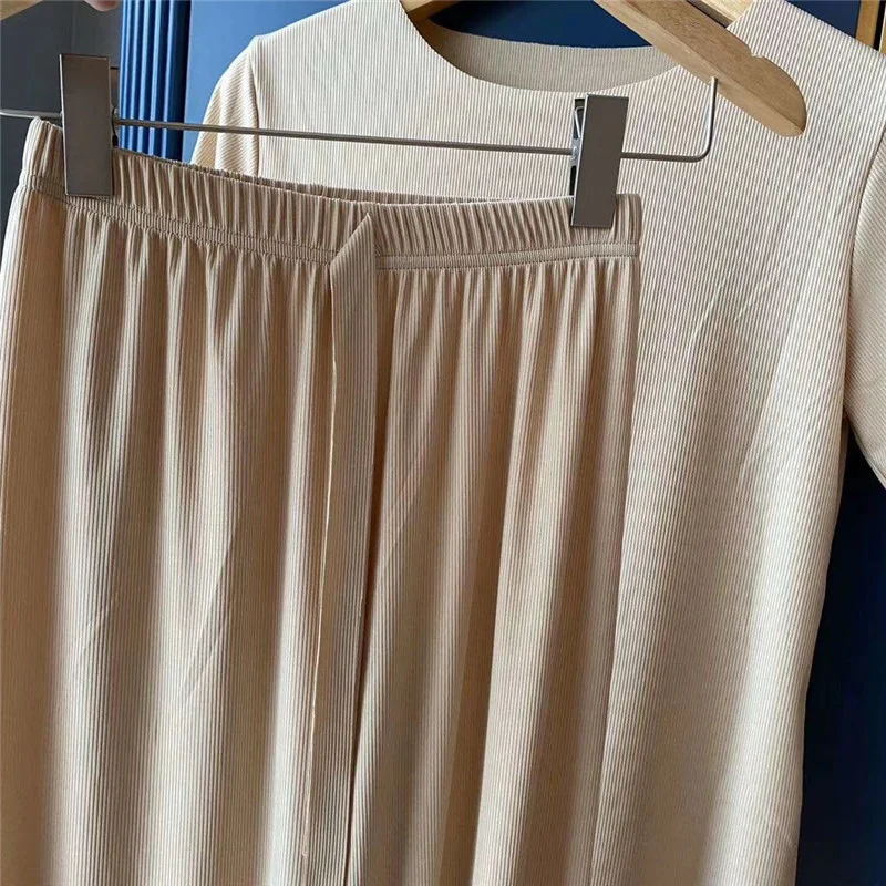 Pajamas Casual Soft Thin Suit Fashion Home Wear Two-piece Set
