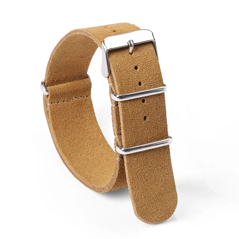 High Quality Soft Genuine Leather Velvet Strap Artistic Style