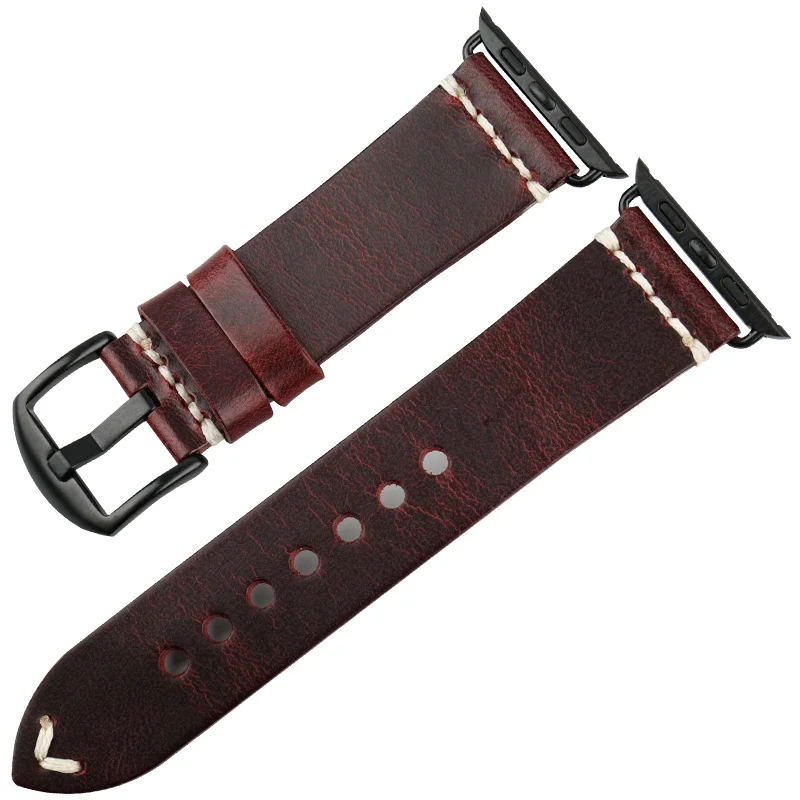 Italian Oil Wax Leather Watch Leather Strap