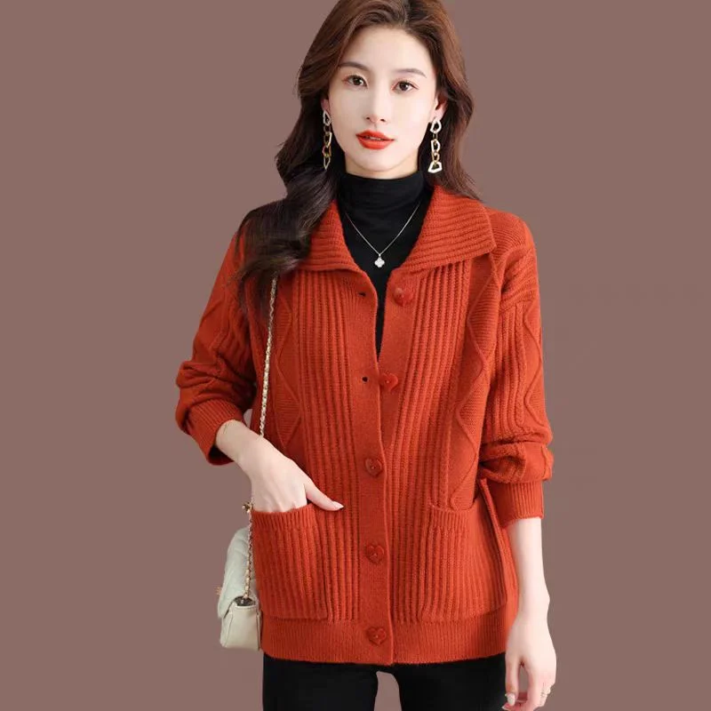 Outerwear Loose Casual Stretch Long Sleeve Sweater