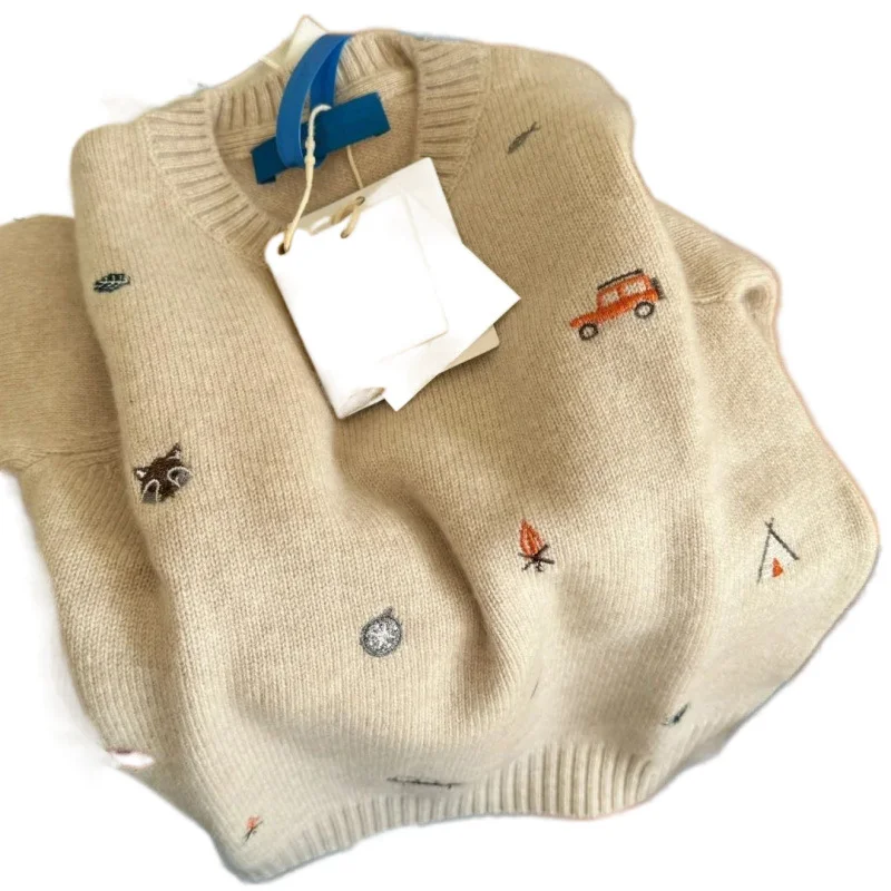 Children's Sweater Cartoon Embroidery Children