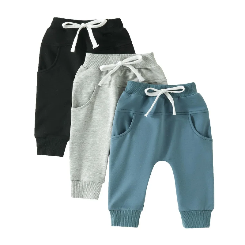 Solid Color Three-piece Trousers