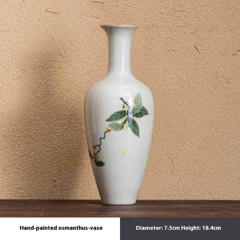 Table Flower Porcelain Ornaments Ceramic Retro Flower Container Hydroponic
