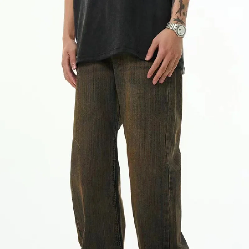 Fashion American Loose-fitting Wide-leg Trousers Men