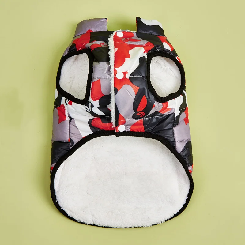 Pet Camouflage Plus Velvet Padded Jacket