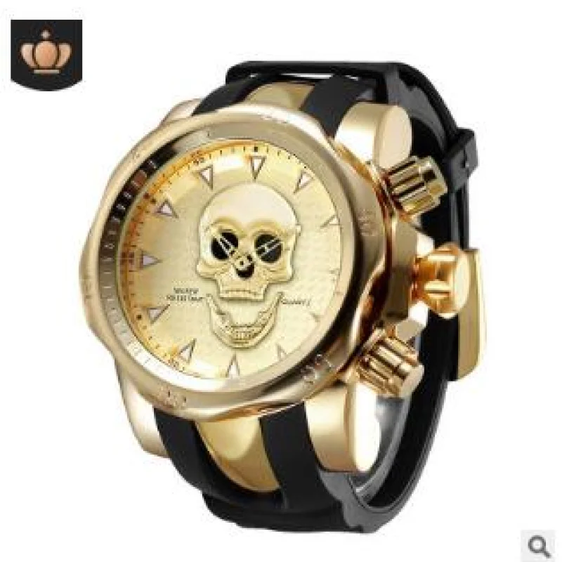 Men's Watch Personality Taro Big Dial Silicone with Quartz Watch