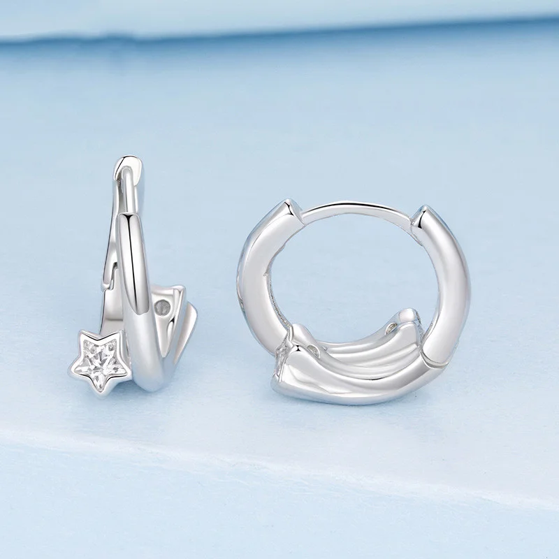 Original S925 Sterling Silver Shining Star Ear Clip
