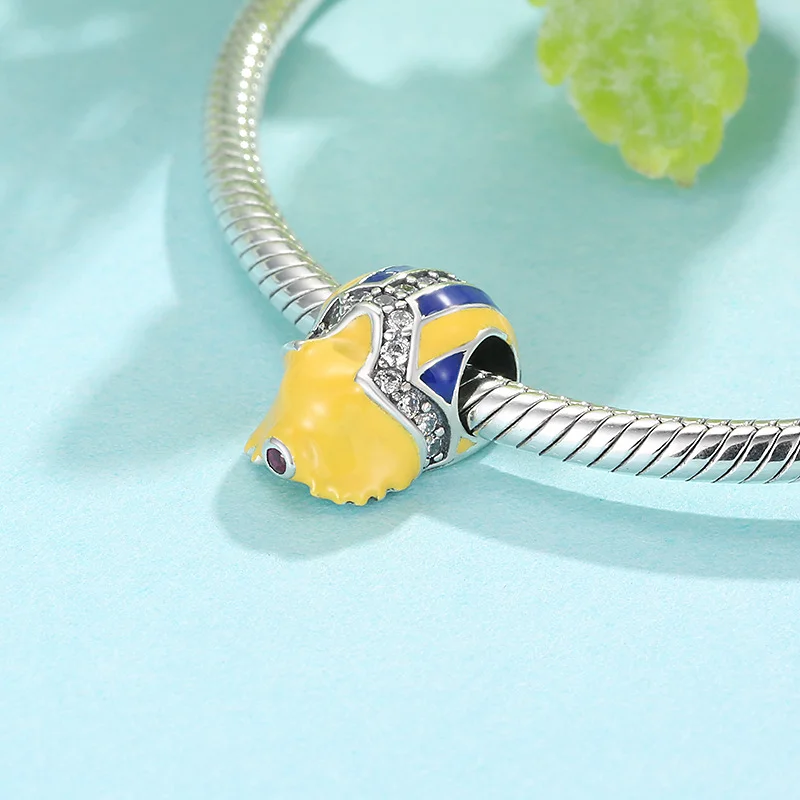 Egyptian Pharaoh Series Beads Pendant S925 Sterling Silver Beads Diy Accessories